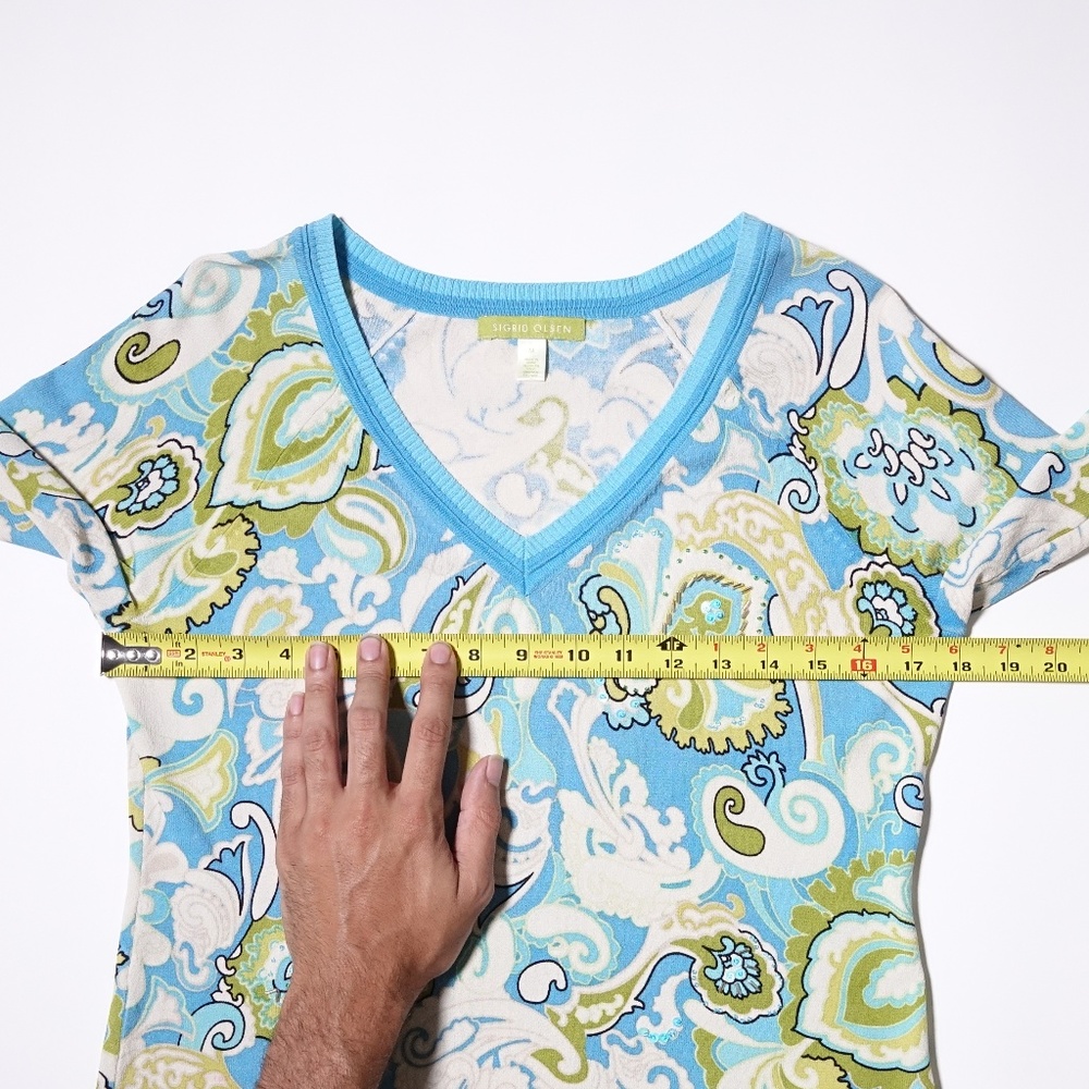 Womens Sigrid Olsen Silk blend top - Picture 4 of 5